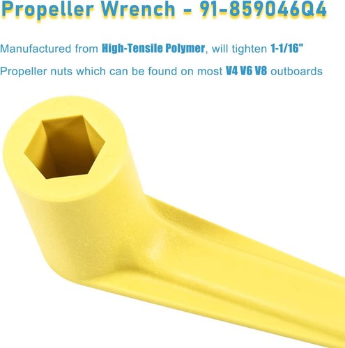 Polymer Propeller Prop Wrench 91-859046Q4 for Mariner Mercruiser Suzuki Yamaha - Picture 7 of 12