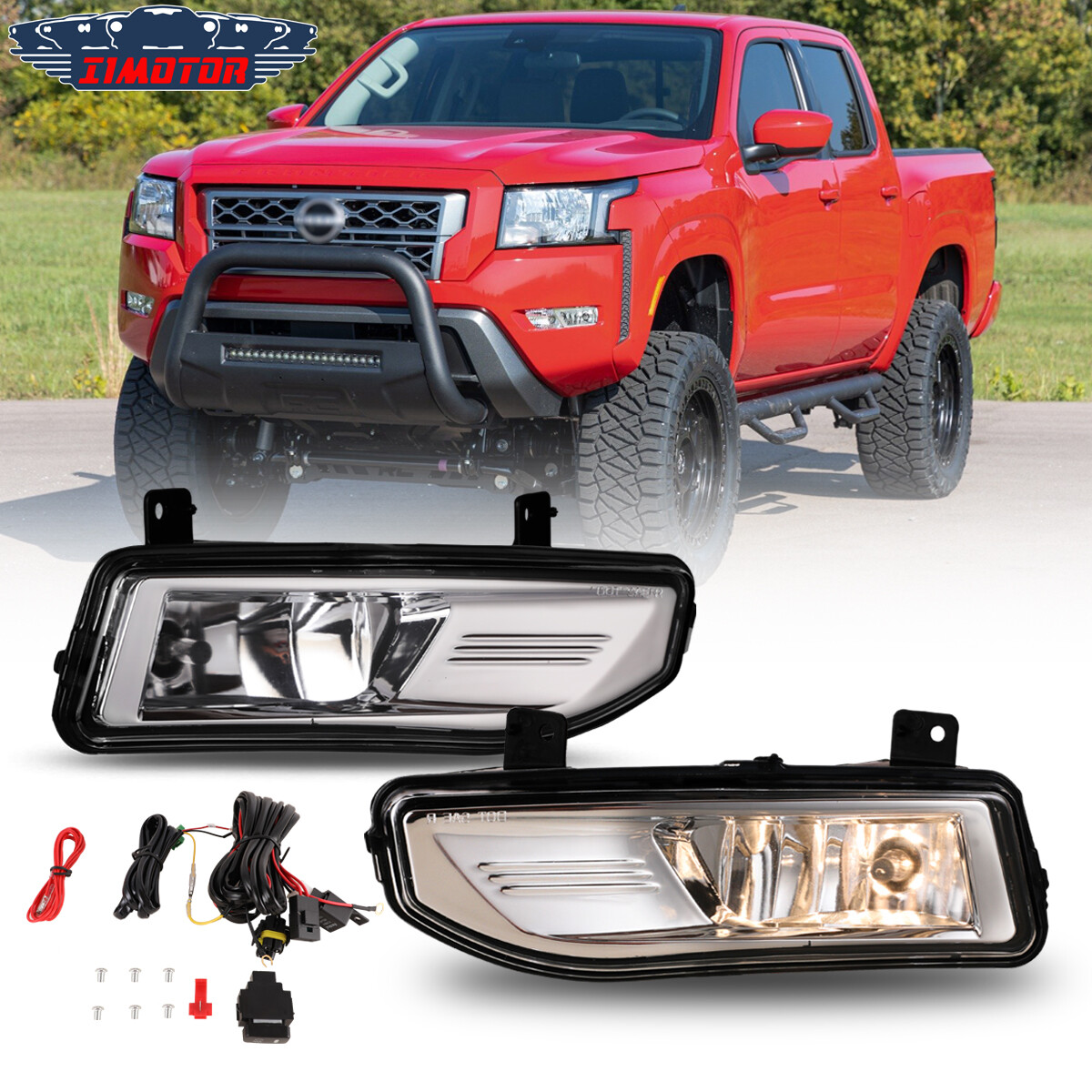 For 20222023 Nissan Frontier Fog Lights Front Bumper Lamps w/Wiring+Switch Kit eBay