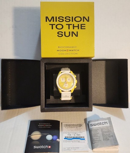 New X Omega Bioceramic Moonswatch Mission To The Sun Watch -With Box (En Inglés)