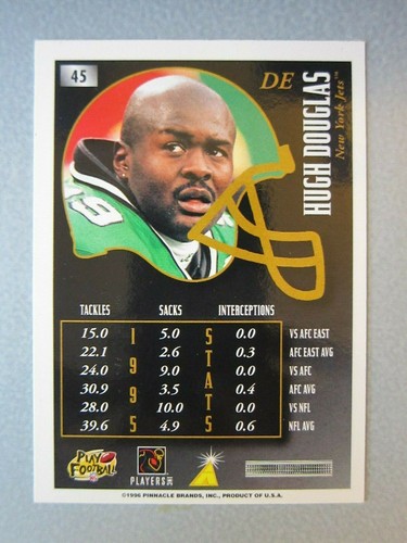*Raro* 1996 Summit Artist's Proofs #45 Hugh Douglas *JETS* - Imagen 3 de 3