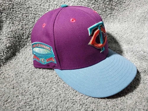New Era Minnesota Twins Metrodome Patch Fitted Hat Size 7 7/8 Cooperstown