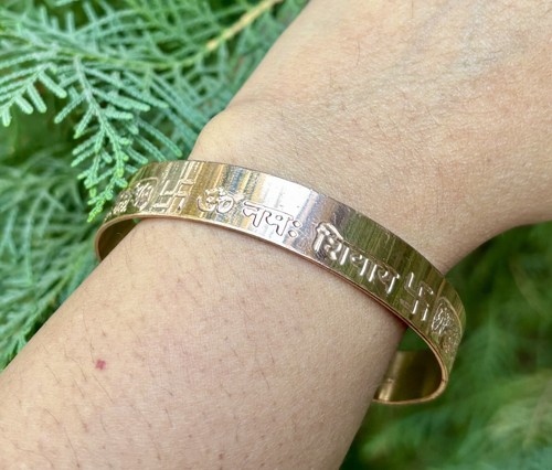 1Pc Pure Copper Mens Healing Bangle, Cuff, Bracelet, Jewelry, Spiritual, 17 gram - Picture 5 of 10