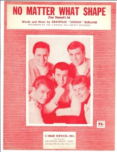 T-BONES-Sheet-Music-NO-MATTER-WHAT-SHAPE-YOUR-STOMACH-039-S-IN-1966