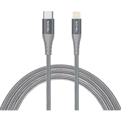 Nevox USB 2.0 Adapterkabel, USB-C Stecker > Lightning Stecker, Kabel, silber