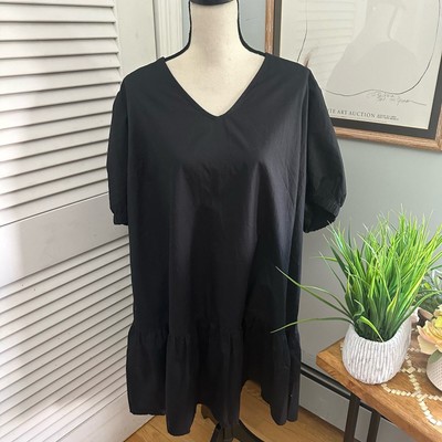 New VERO MODA CURVE Womens Dress V-Neck Shift Minimalist Lagenlook Stretch | 22