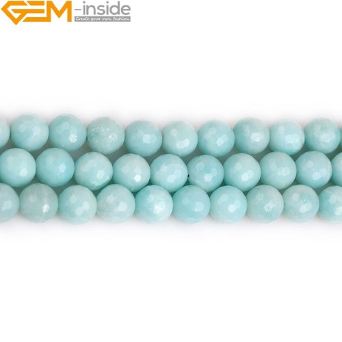 Natural Amazonite Round Stone Beads Loose Jewelry Making 15" Semi-pricious - Picture 27 of 38