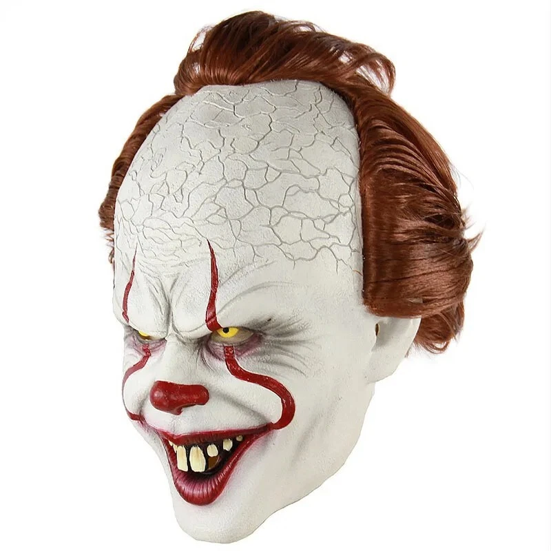 Clown Silicone Full Face Mask Halloween Horror Props Latex Costume Adult - Image 2 of 4