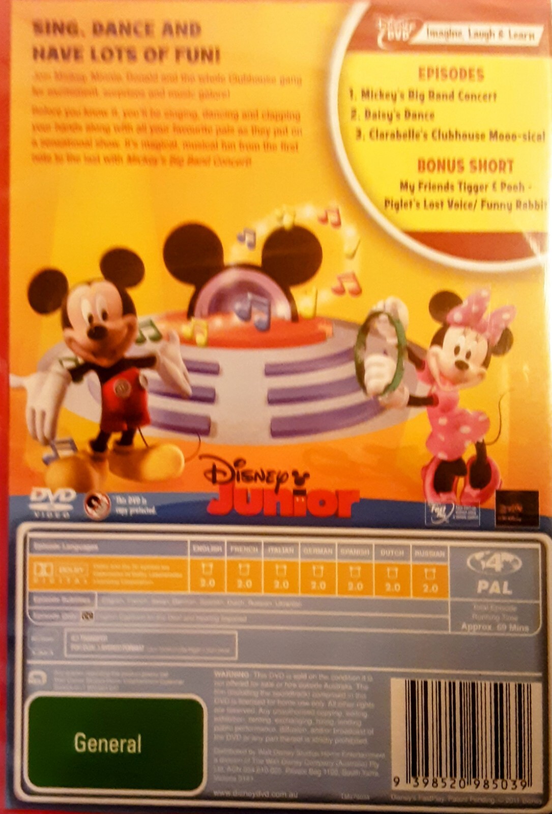 Mickey Mouse Clubhouse Big Band Concert [Region 4] DVD Sealed
