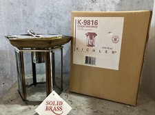 Kichler K-9816 Solid Brass Outdoor Wall Light With Beveled Clear Glass Brand New