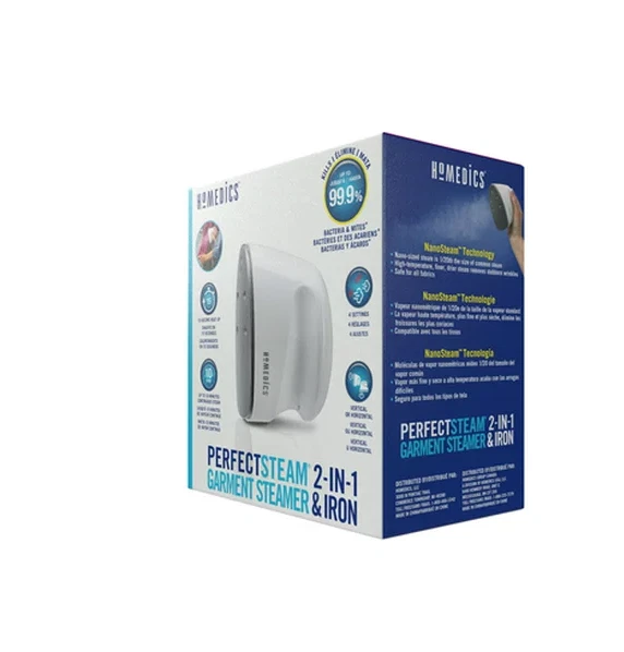 HoMedics Steam 2 in 1 Professional Compact Power Garment Steamer & Iron PS-80-W