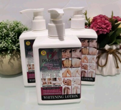 3X DR DAVEY Active Super Intensive Whitening Milk Body Lotion 300ml Antioxidant 