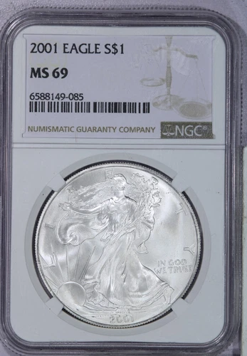 2001-P American Silver Eagle ASE $1 NGC MS69