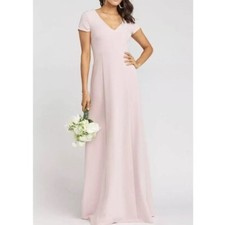 Show Me Your Mumu Geneva Short Sleeve V Neck Stretch Gown Vintage Rose 3X