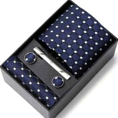 Elegant Tie Set Including Tie, Shawl, Cufflinks, Pin #3
