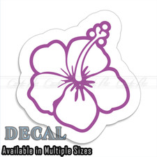Hibiscus Vinyl Decal Sticker Indoor Outdoor 4 Sizes