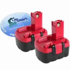 2x Battery for Bosch 33614, AHS 41, 35614, 23614, 13614-2G 14.4V 1.3Ah