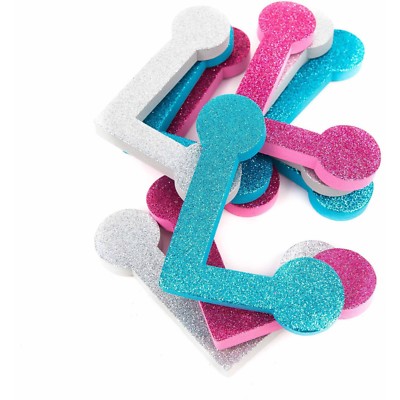 NEW! Horizon Group USA Glitter Patch Iron-on  Letter '' L ''- SILVER-PINK-BLUE