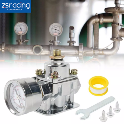 #ad For Holley 12 803 2 Port 4 1 2 to 9 PSI Carburetor Fuel Pressure Regulator Gauge $42.39