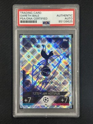 Gareth Bale 2021 Topps Match Attax Hand Signed PSA Auto
