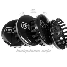 4PCS Black Wheel Center Hub Caps With Slotted Teeth For Sierra Yukon 83mm 3.25''