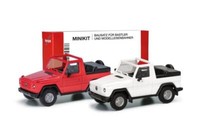 Herpa Minikit Mb Puch G-Kl.(89) Offen Wweiß/Rot 012744