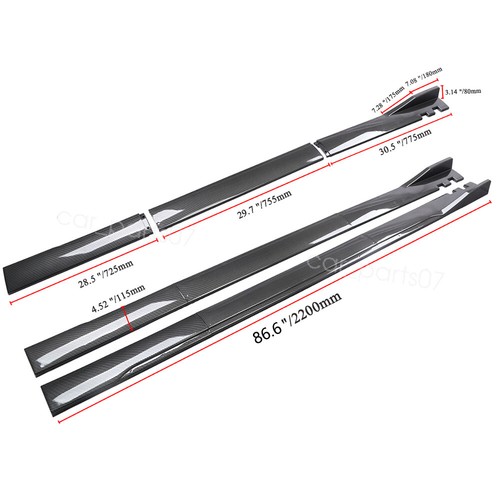 Carbon Style Front Bumper Lip Side Skirt Strut Rods For 2013-2022 Subaru XV - Picture 11 of 15