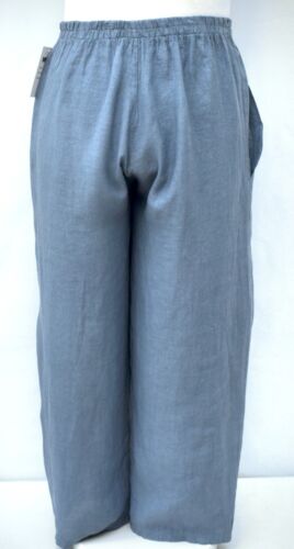 PLUS SIZE MB GERMANY SOFT BLUE LINEN 2 POCKETS STRAIGHT PANTS Size XL-XXL - Picture 2 of 9