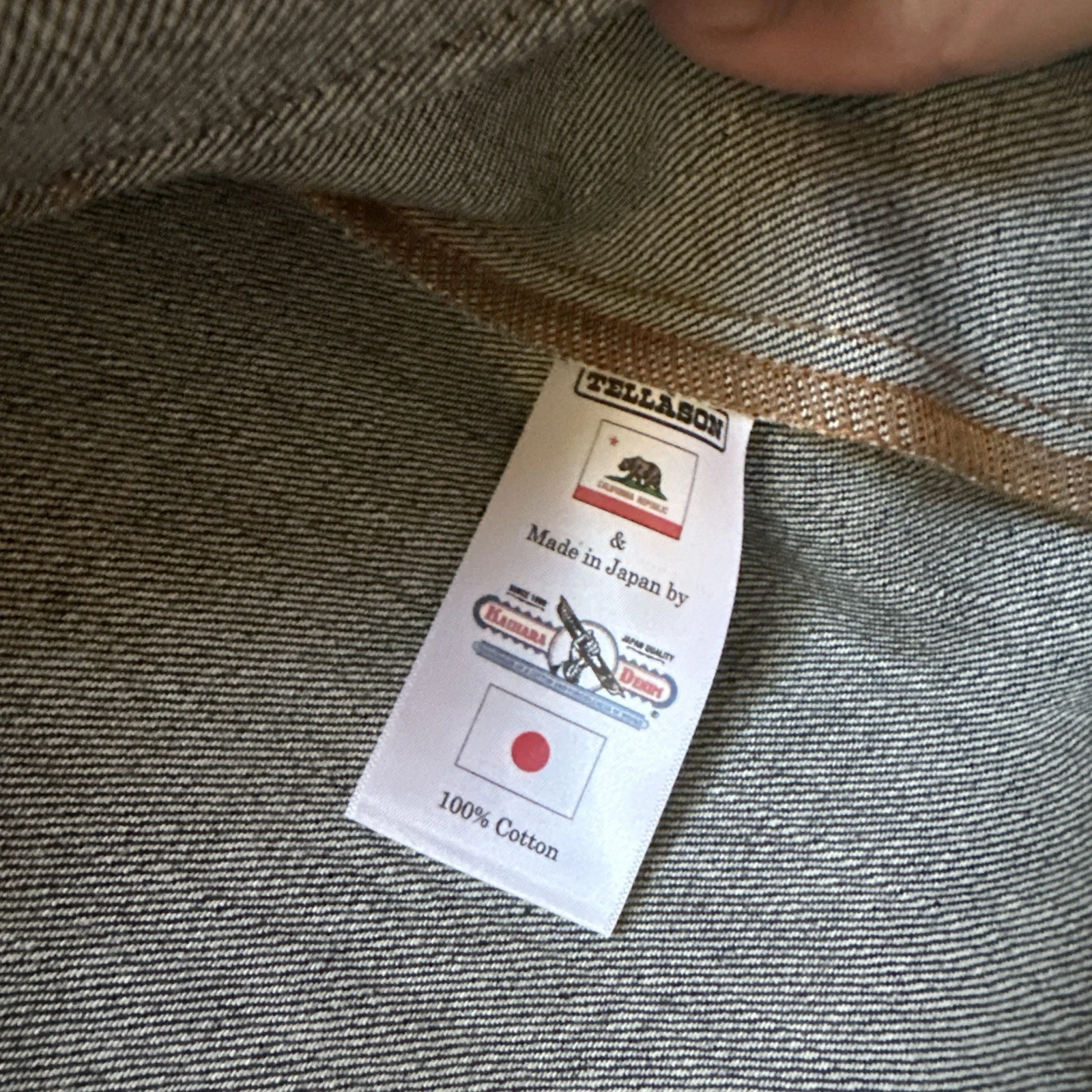 TELLASON SELVEDGE DENIM 32 OZ. “COVERALL” JACKET / NEW W/TAGS SZ. LG. USA MADE - product detail image 6