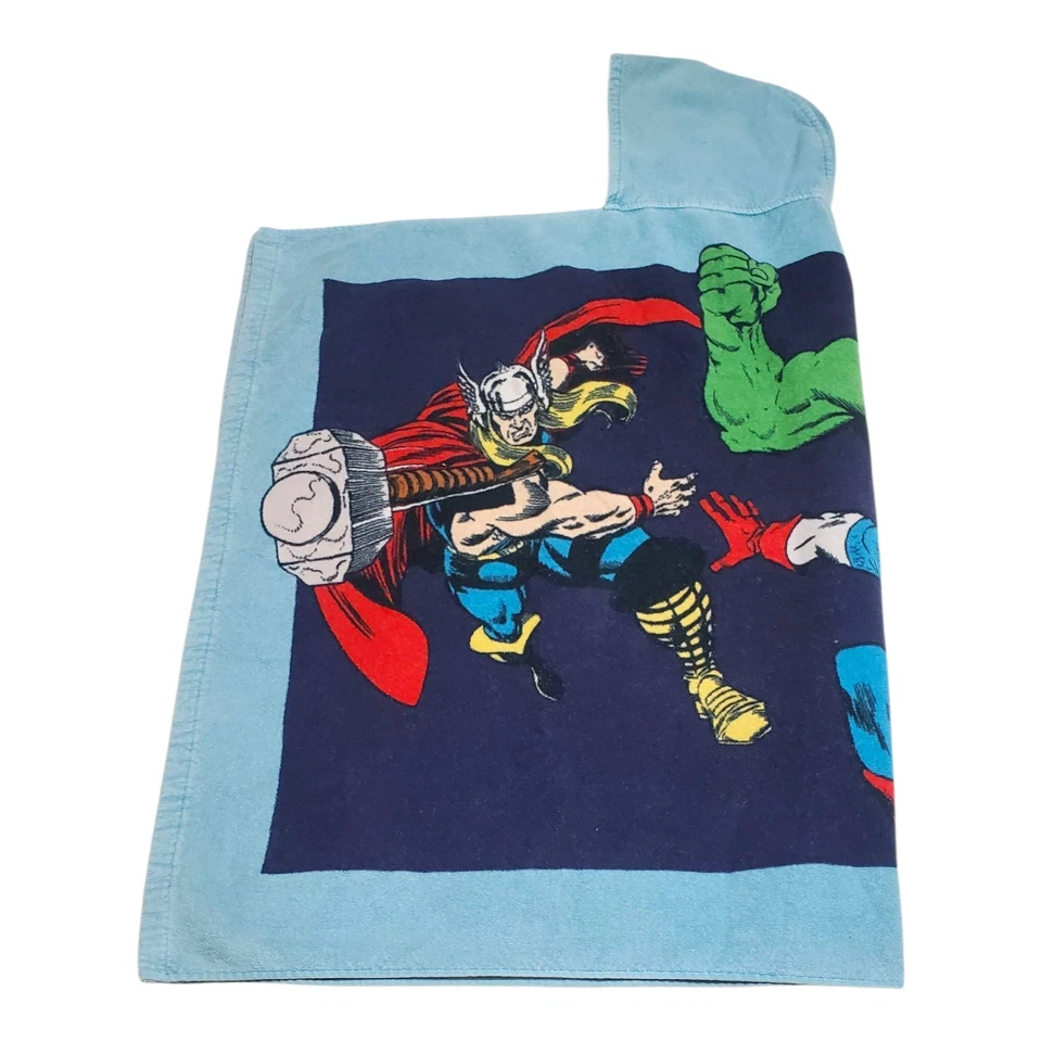 Pottery Barn Kids Marvel Comics Avengers Hooded Bath Beach Towel - Image 3 of 4
