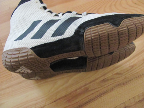 Adidas Tech Fall 2.0 Ivory Black FV2470 Wresting Shoes Men's 8.5 - Picture 9 of 12