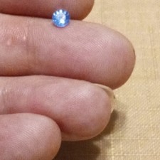 VS .35 ct natural blue round Ceylon sapphire beautiful     heated