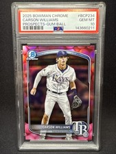 2025 Bowman Chrome Carson Williams Gum Ball Refractor SP PSA 10 #BCP-234 POP 1