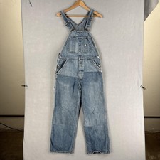 Vintage Lee Overalls Mens 33x29 Denim Bib Workwear Jelt Sanforized Union USA