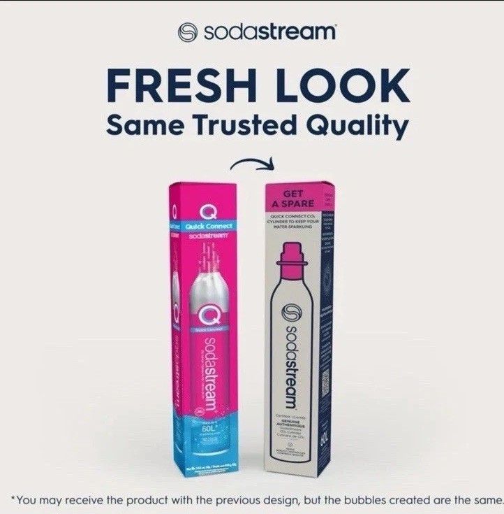 Sodastream CO2 Carbonating Cylinder Quick Connect 60 Liter Set of
