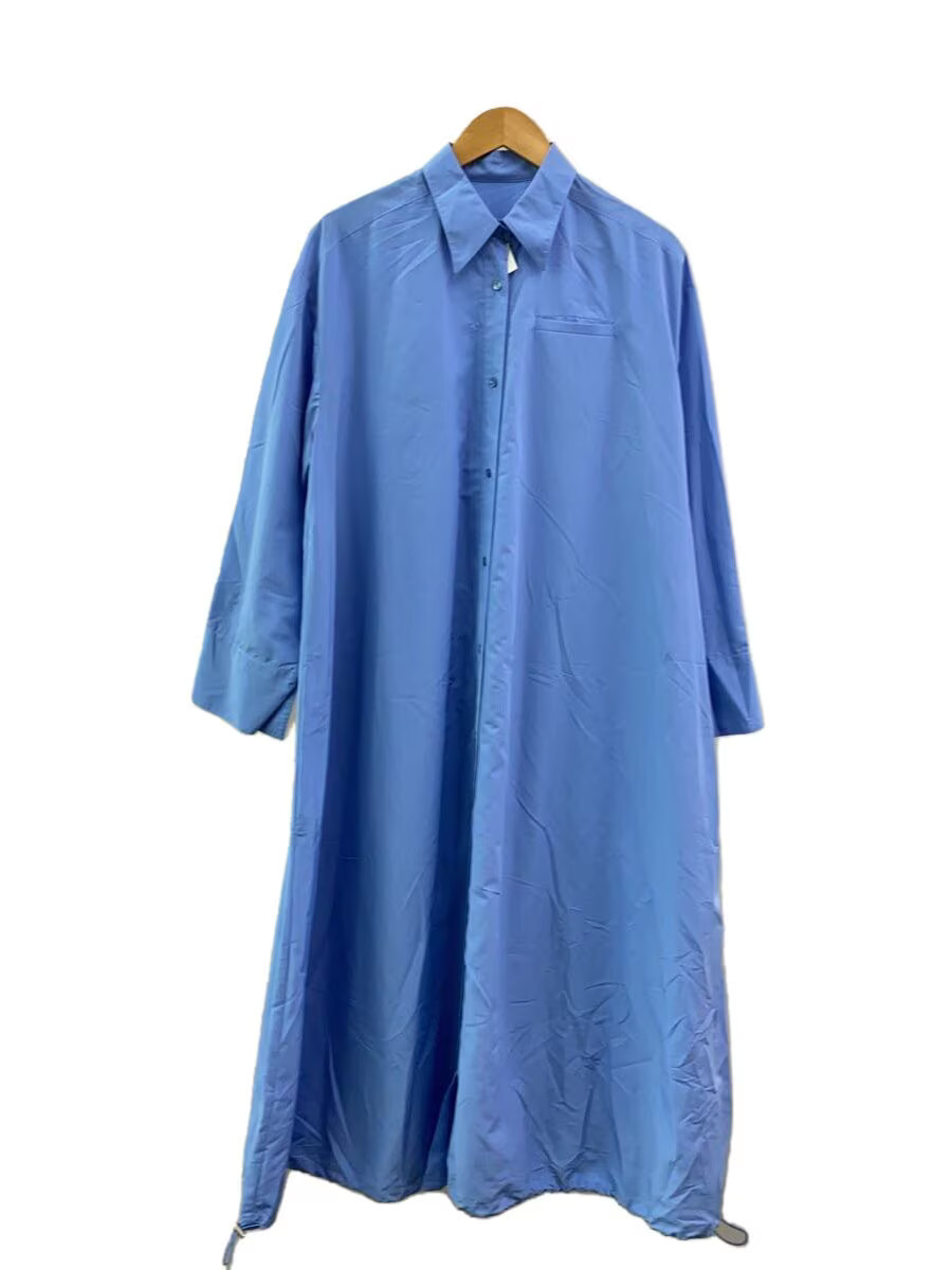 AMERI Shirt Dress S Polyester BLU Solid 014105801… - image 1
