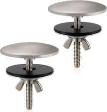 2 Pcs Solid Brass Kitchen Sink Hole Cover, 2 Inch Faucet Hole 2 Brushed Nickel