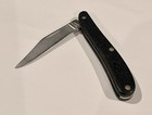 Vintage Case XX USA Pocket Knife 1970s Single Blade Black Delrin Handle
