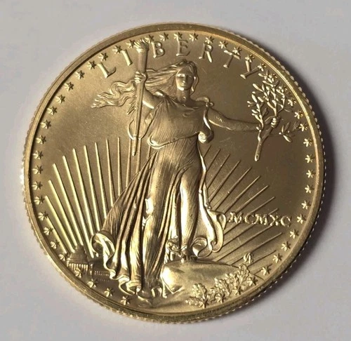 1990 1/2 OZ $25 Gold American Eagle Gem BU