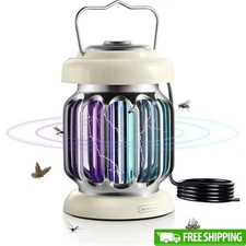 15W Bug Zapper Indoor Outdoor Insect Killer Dual UV Light Waterproof Electric US