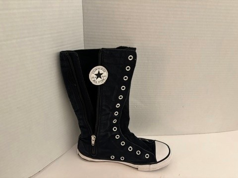 Converse Chuck Taylor All Star XX Hi Knee High Black Boots Youth Size 3 No Laces thumbnail 9