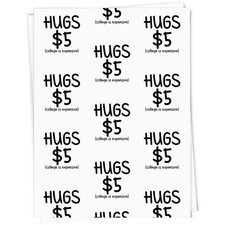 'Selling Hugs For 5 Funny Quotes Humor' Gift Wrap / Gift Tags (GI051602)