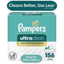 Pampers Free  Gentle Ultra Clean Baby Wipes, 2-Pack 126 Wipes