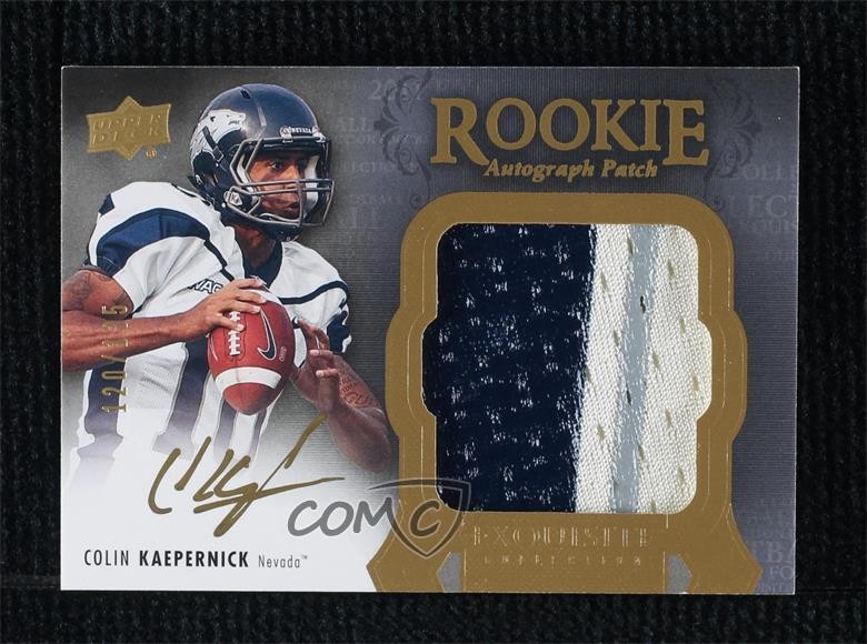 2011 Exquisite Collection 120/135 Colin Kaepernick RPA Rookie Patch Auto RC 0cv3