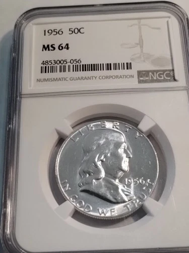 FRANKLIN HALF 1956 P NGC MS 64 Lot 1