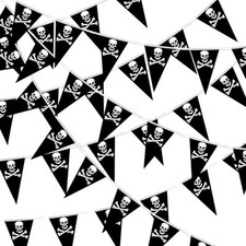 Halloween Decorations Skull Pirate Banner Bunting Flags Gift 80 Pcs 132 Ft
