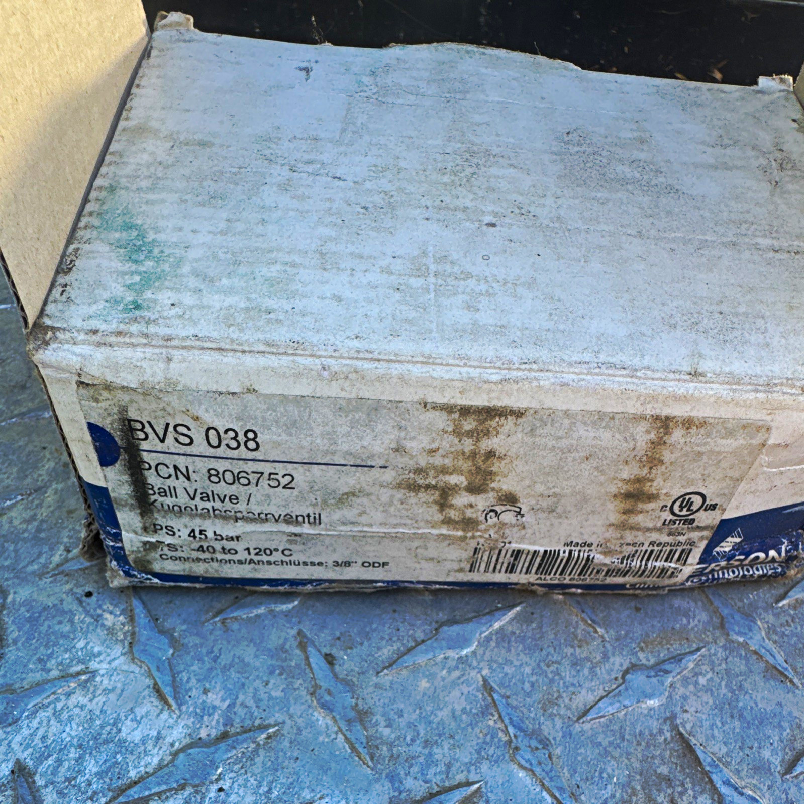 Emerson BVS 038 Ball Valve Brass/Copper MPN 806752 BVS 038