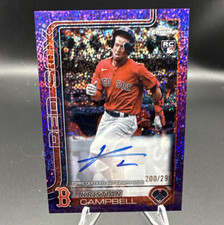 Topps Chrome 2025 Kristian Campbell Red Sox Rookie Auto Purple Speckle /299