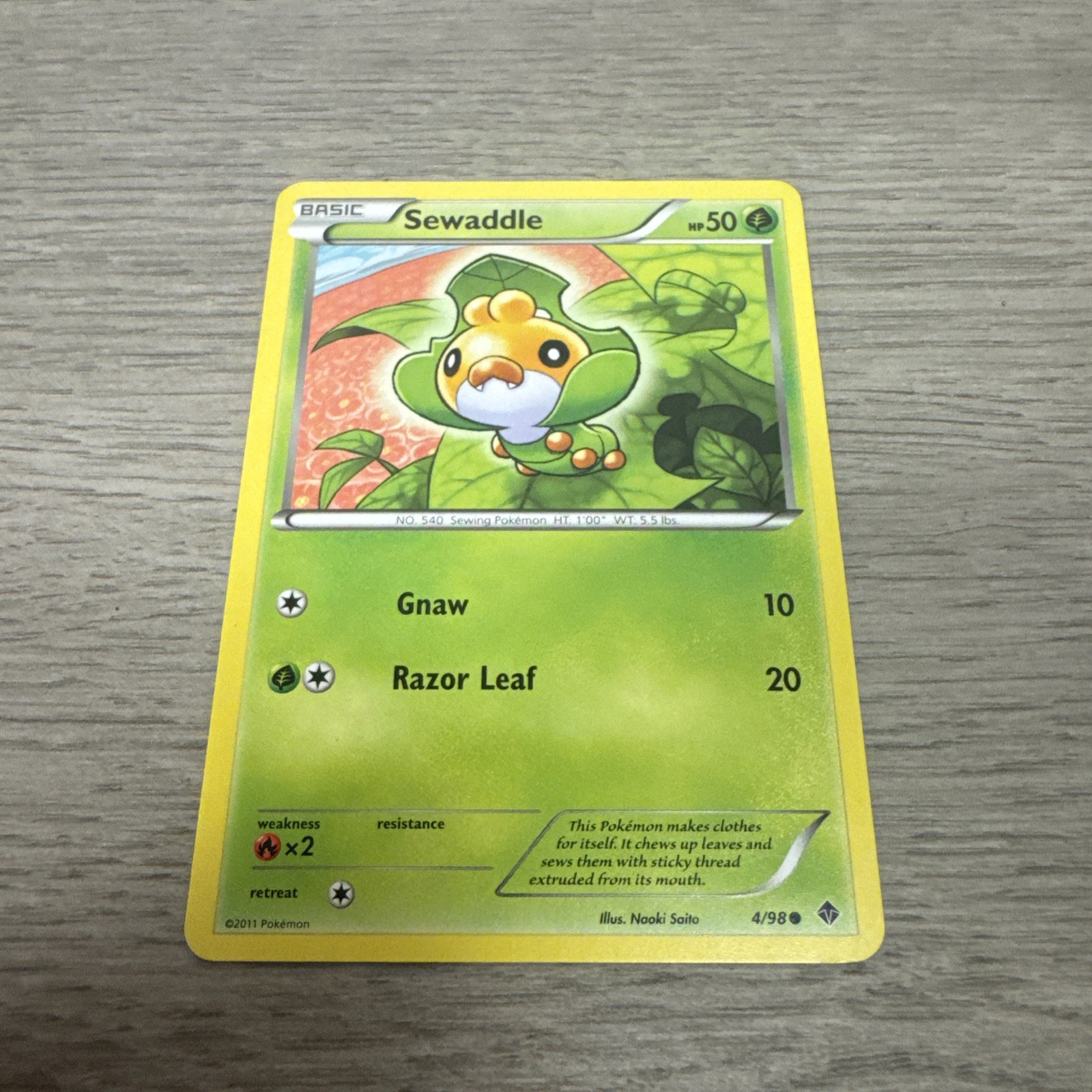 Sewaddle 4/98 Common Emerging Powers Pokemon TCG MP