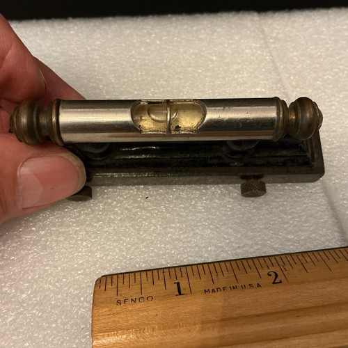 "Nivel de banco pedestal de maquinista vintage sin marca, 4"" de largo, estado usado" - Imagen 11 de 11