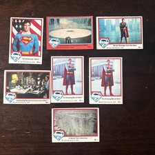 Superman The Movie 1978 Christopher Reeve 7 Cards One Is Duplicated See Pics